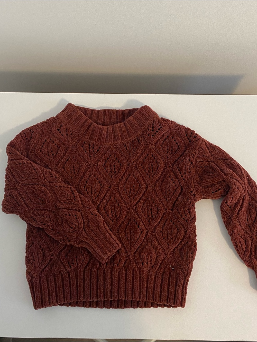 Old Navy Kids Toddler Cable Knit Sweater - Rust Brown